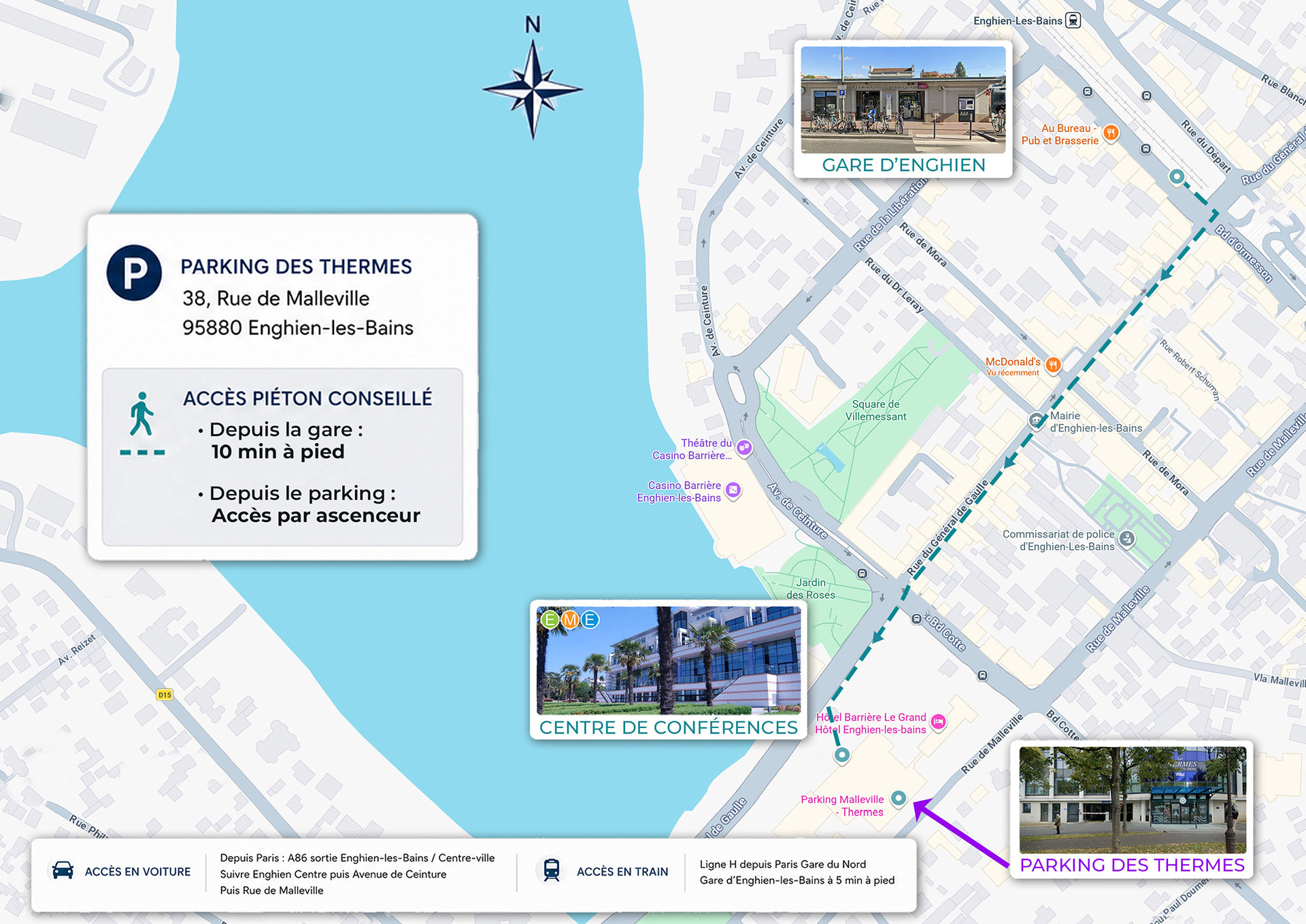 Plan d'acc&egrave;s aux conférences